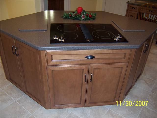 Corian solid surface island countertop
